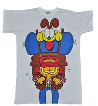VTG 1978 Garfield &amp; Odie Single Stitch Short Sleeve T-Shirt, Sleep Shirt Size XL - £36.76 GBP