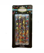 Paper Confetti in Tubes Multicolor with Shimmer Stars 4 Pack Party Suppl... - $5.96 CAD