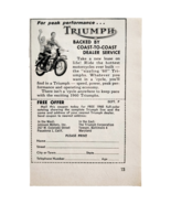 1960 Triumph Motorcycle Advertisement Transportation Bikes Vintage DWF26 - $19.99