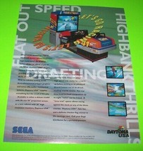 Daytona USA Arcade FLYER Original NOS Video Game Auto Racing Version 2  Vintage - £10.97 GBP