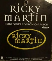 Ricky Martin 1999 embroidered Iron on patch - £41.95 GBP