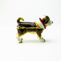 Dog Faberge Trinket Box Handmade by Keren Kopal Austrian  Crystals - £40.50 GBP
