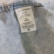 No Boundaries Men’s Faded Blue Cotton Collar Shirt Short Sleeve Size L (42-44) image 6