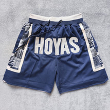 Georgetown Hoyas Basketball Shorts Stitched Pants with Pockets Navy Blue - £40.51 GBP