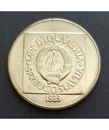 Yugoslavia, 100 Dinara 1989 Coin in XF Condition  - $6.00