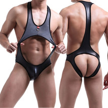 Men Sexy Gay Bodysuit Leotard Singlet Backless Suspender Pouch Underwear Lingeri - £11.42 GBP