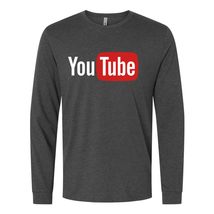 Generic Premium YouTubeTees Play Button T-Shirts Social Media Style - Crew Neck  - £23.18 GBP