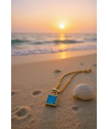 Daniela Swaebe TURQUOISE NECKLACE WITH CRYSTALS 18&quot; - $840.78 MXN