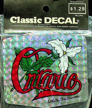 Ontario, Canada Souvenir Decal with Trillium - Unused - $4.99