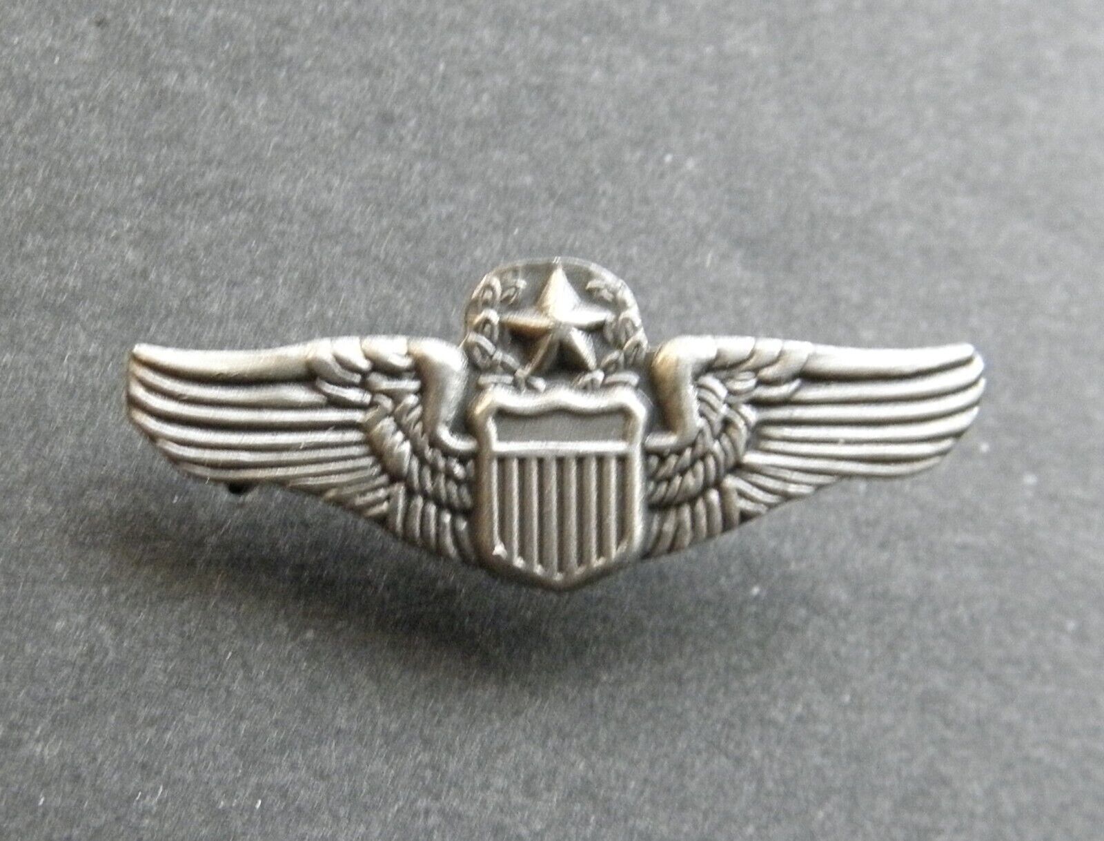 USAF AIR FORCE MINI SMALL MASTER PILOT WINGS LAPEL PIN 1.25 INCHES