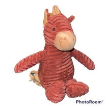 Kordy Unipak Plush Horse Rosy Pink Corduroy Ribbed Stuffed Animal Stuffy 14" - $9.87