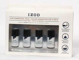 IZOD 4 Piece Essential Oils For Men Eucalyptus Cedarwood Peppermint Tea Tree - £11.00 GBP