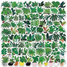 89 Pcs Cute Green Plants Aesthetic Handmade Stickers Kids Toy DIY Decoration For - £9.50 GBP