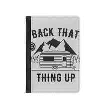 Personalized Black PU Leather Passport Cover with RV Camper Van Design -... - $28.84