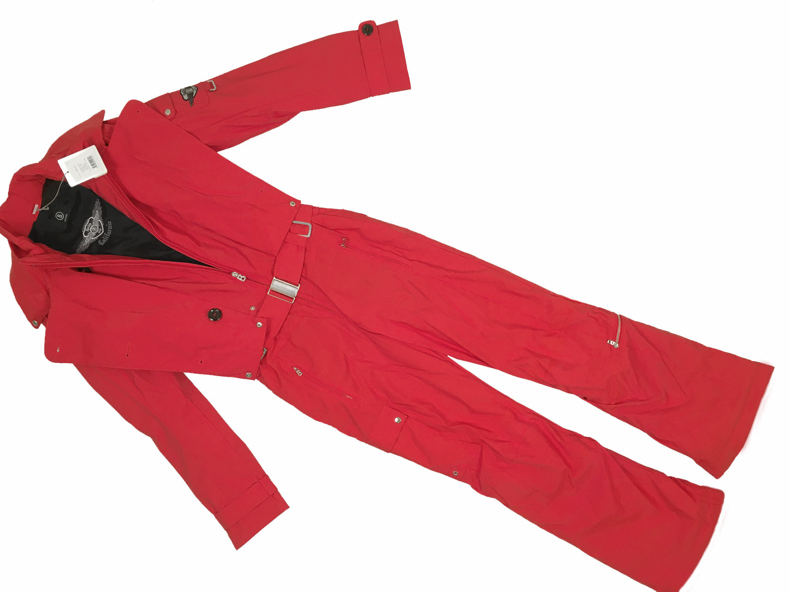 NEW $1599 Bogner Womens One Piece Ski Suit!  Size 6 Long  Red With Embroidery - £471.80 GBP