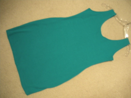 Ladies Dress Size M / L Form Fitting Lycra Stretch Bodycon Teal Green Mi... - £10.76 GBP