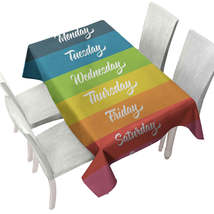 Cool Days of the Week Rainbow Flag Tablecloth - $52.25 CAD+