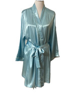 Morgan Taylor Intimates Kimono Robe Chemise Night Robe Sz L Belt Pockets... - $27.27 CAD