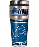Detroit Lions Metallic Travel Tumbler Stainless Steel 16oz - $34.28 CAD