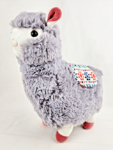 Kellytoy Gray Alpaca Llama Plush w/blanket saddle 12” 2018 SOFT!!!  EUC - £7.42 GBP