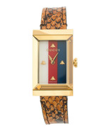 NEW Gucci Women’s Swiss G-Frame Bright Cuir Ayers Leather... - $16,817.76 MXN