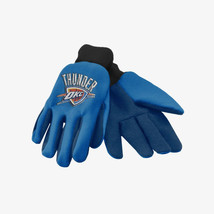 Oklahoma Thunder NBA Utility Gloves Two Tone Work or Winter Team Colors - £7.58 GBP