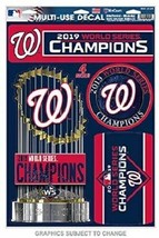 MLB Washington Nationals 2019 World Series Champions 11&quot;x17&quot; Ultra Decal... - £15.13 GBP