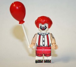 Sad Scary Clown Halloween Horror Building Minifigure Bricks US - $9.33