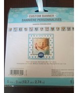 Custom Banner 5 in X 9 ft 1st Birthday Boy Baby Blue - £16.24 GBP