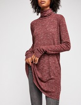 FREE PEOPLE Womens Top Stone Cold Long Sleeve Berry Burgundy Size XS OB887378 - £39.19 GBP