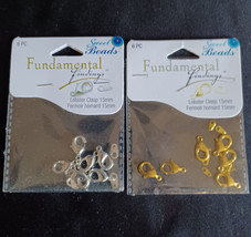2 PACKS OF FUNDAMENTAL FINDINGS LOBSTER CLASPS 15MM - $4.74 CAD