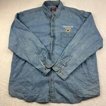 Corvalis Oregon Outback Rider 2XL Denim Button Up Polo Shirt Men Blue Co... - $162.31 MXN