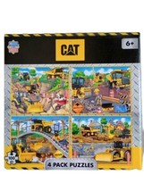 CAT - Building Time 100 Piece Jigsaw Puzzle, 4 Pack Puzzles- 8&quot;x10&quot; - $16.99