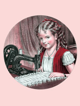 6181.Young women working on sewing machine 18x24 Poster.Wall Art Decorat... - $28.00
