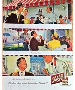 SCHLITZ BEER - 1949 Vintage Print Ad-American Magazine-MILWAUKIE FAMOUS-... - $264.47 MXN