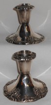 Set (2) WALLACE Silverplate BAROQUE PATTERN Candle Holders - £39.56 GBP