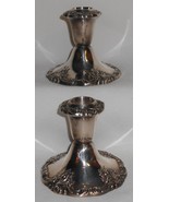 Set (2) WALLACE Silverplate BAROQUE PATTERN Candle Holders - €42,68 EUR