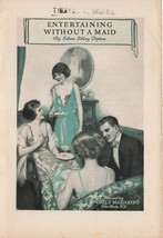 Vintage McCall’s Service Booklet ENTERTAINING WITHOUT A MAID  1922 10 Pages - £23.73 GBP