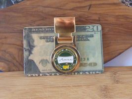 The Master Green Banner Logo  Spring Loaded Money Clip - Gold  Plated Clip - $23.92