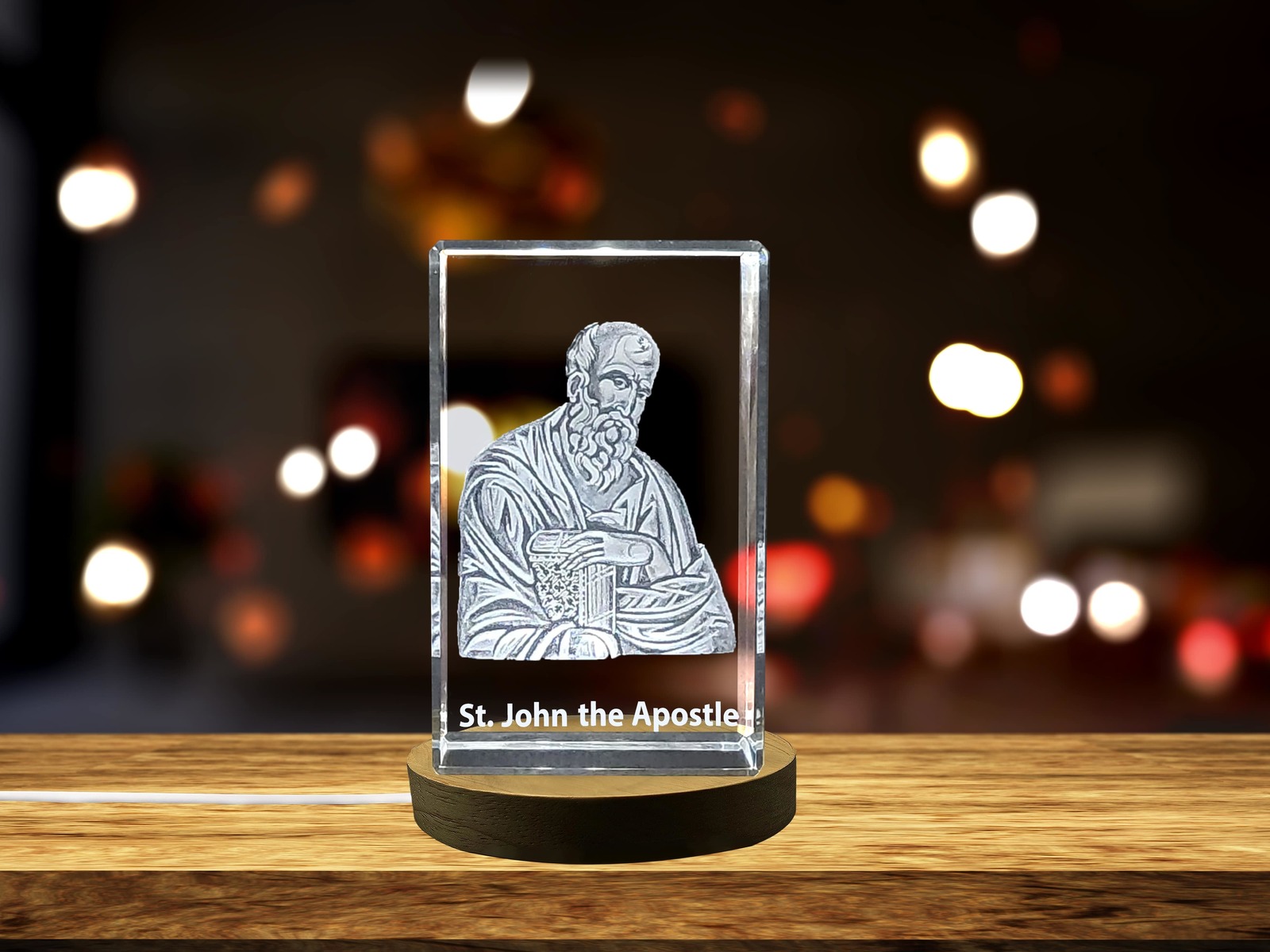 LED Base included | St. John the Apostle | PPatron Saint of Love and Authors