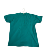 Vtg 80s Fruit Of The Loom Blank Pocket T-Shirt Teal Single Stitch USA Me... - $707.63 MXN
