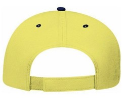 Vintage Style New Otto Blue Yellow Hook Loop Hat Cap Adjustable Back Adult Wool - £6.45 GBP