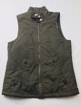 Jolt Faux Full Zip Jacket Vest Green Sz Small Fall Winter Cotton - £12.71 GBP