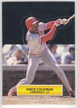 M) 1988 Leaf Donruss Fold-Out Pop-Up Baseball Trading Card - Vince Coleman - £1.55 GBP