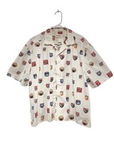 Vintage Coca Cola Shirt Mens Size Large Sports Olympics Cotton Button Up... - £14.75 GBP