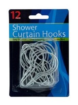 12 Pack Shower Curtain Bath Drape Metal Hooks/Rings - £4.94 GBP