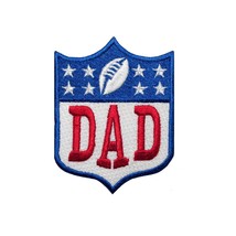 Football Dad Embroidered Patch Classic Shield Form Size: 3.9 x 2.9 inches - £5.93 GBP