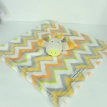 Blankets &amp; Beyond Giraffe Baby Lovey Security Blanket White Orange Horns... - $22.76