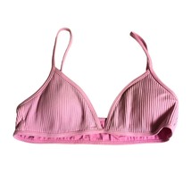 LA Hearts by Pacsun Bikini Top Triangle Ribbed Removable Cups Pink S - £3.98 GBP