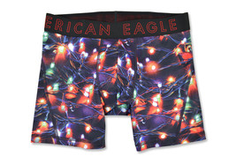 American Eagle Mens 6&quot; Inseam Flex Boxer Briefs, 02361749 Black Fireworks - £14.63 GBP